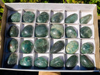 Polished Fuchsite Quartz Galets x 24 From Andakatany, Madagascar - Toprock Gemstones and Minerals 