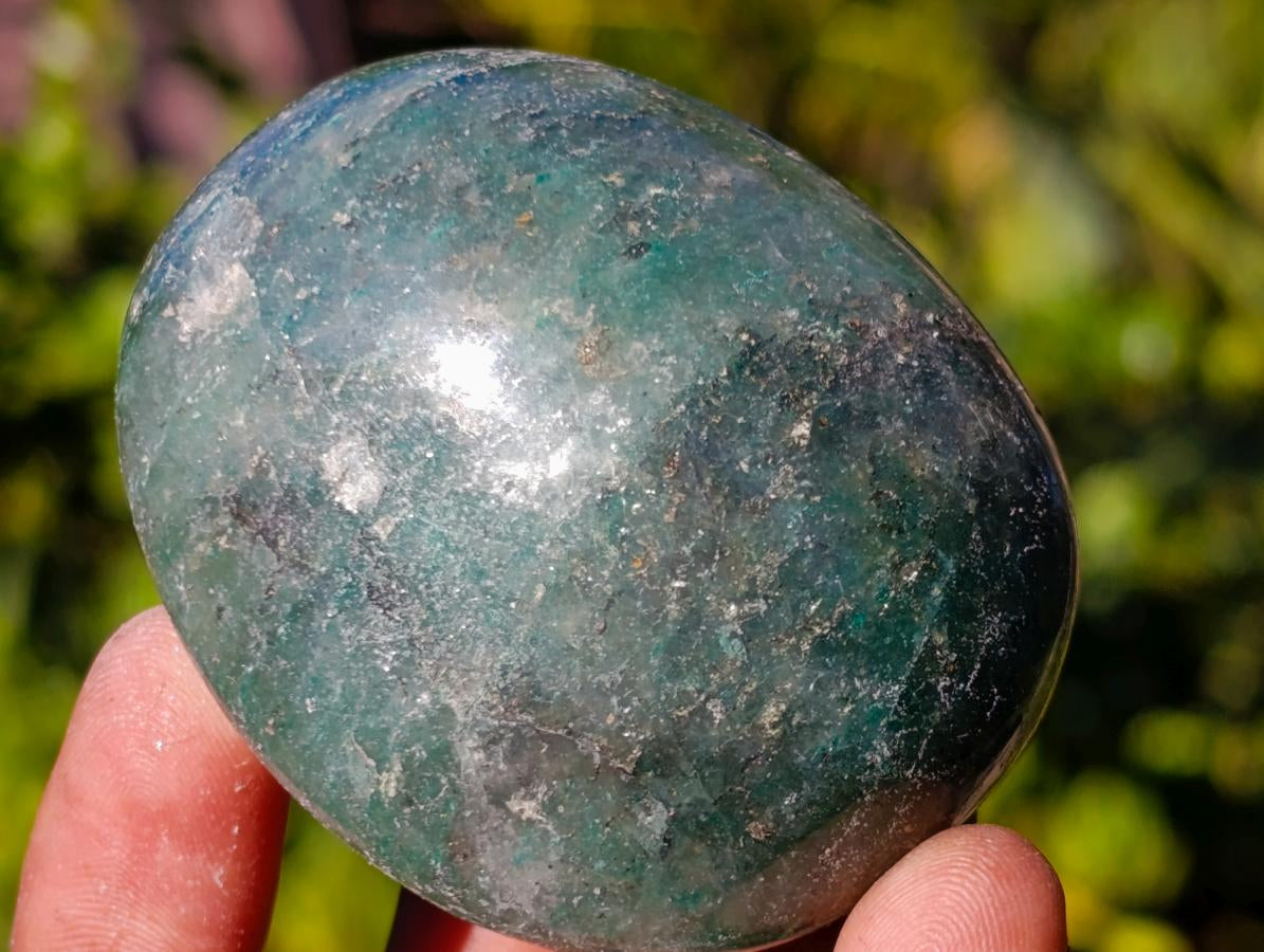 Polished Fuchsite Quartz Galets x 24 From Andakatany, Madagascar - Toprock Gemstones and Minerals 