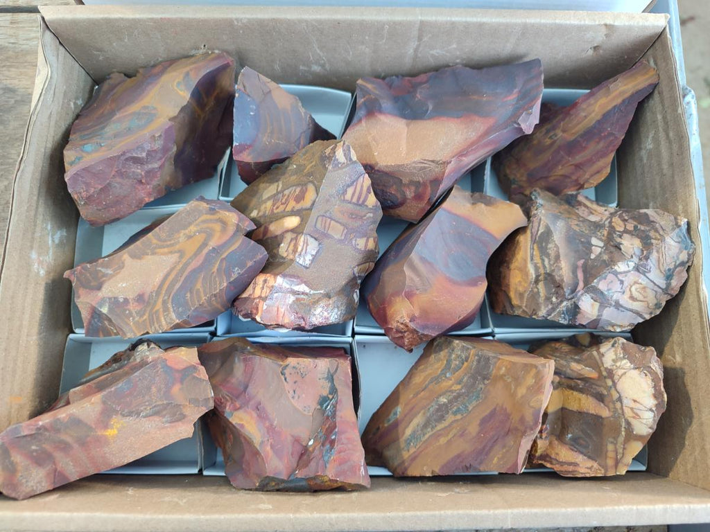 Natural Nguni Jasper Cobbed Specimens x 12 From Northern Cape, South Africa - Toprock Gemstones and Minerals 