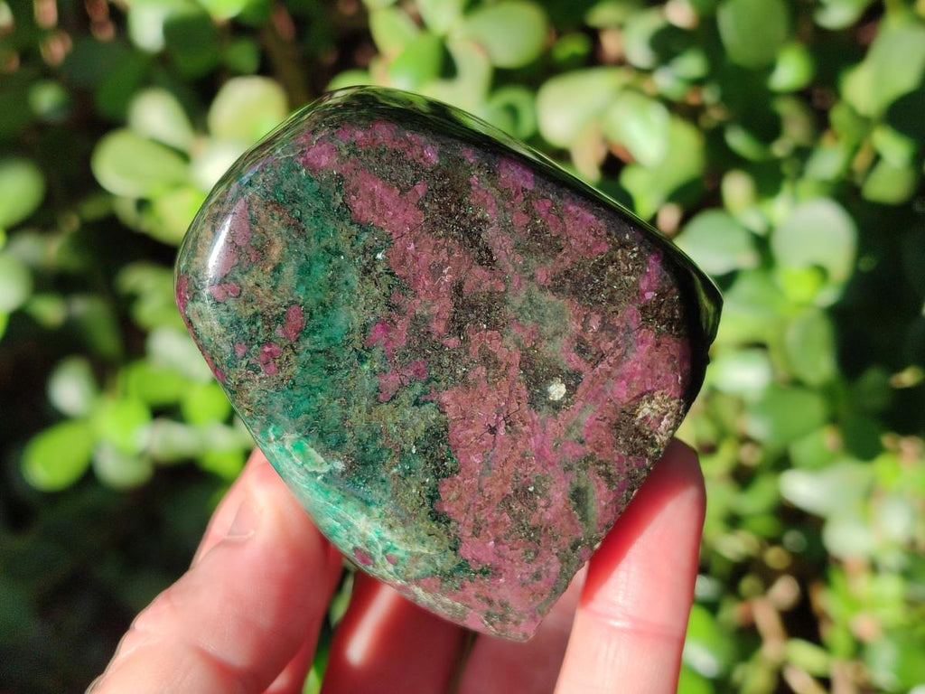 Polished Chrome Verdite Gemstone Standing Display Pieces x 3 From Zimbabwe - Toprock Gemstones and Minerals 
