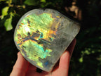 Polished Rare Purple Sunset Flash Labradorite Standing Display Pieces x 3 From Madagascar - Toprock Gemstones and Minerals 
