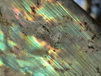 Polished Rare Purple Sunset Flash Labradorite Standing Display Pieces x 3 From Madagascar - Toprock Gemstones and Minerals 