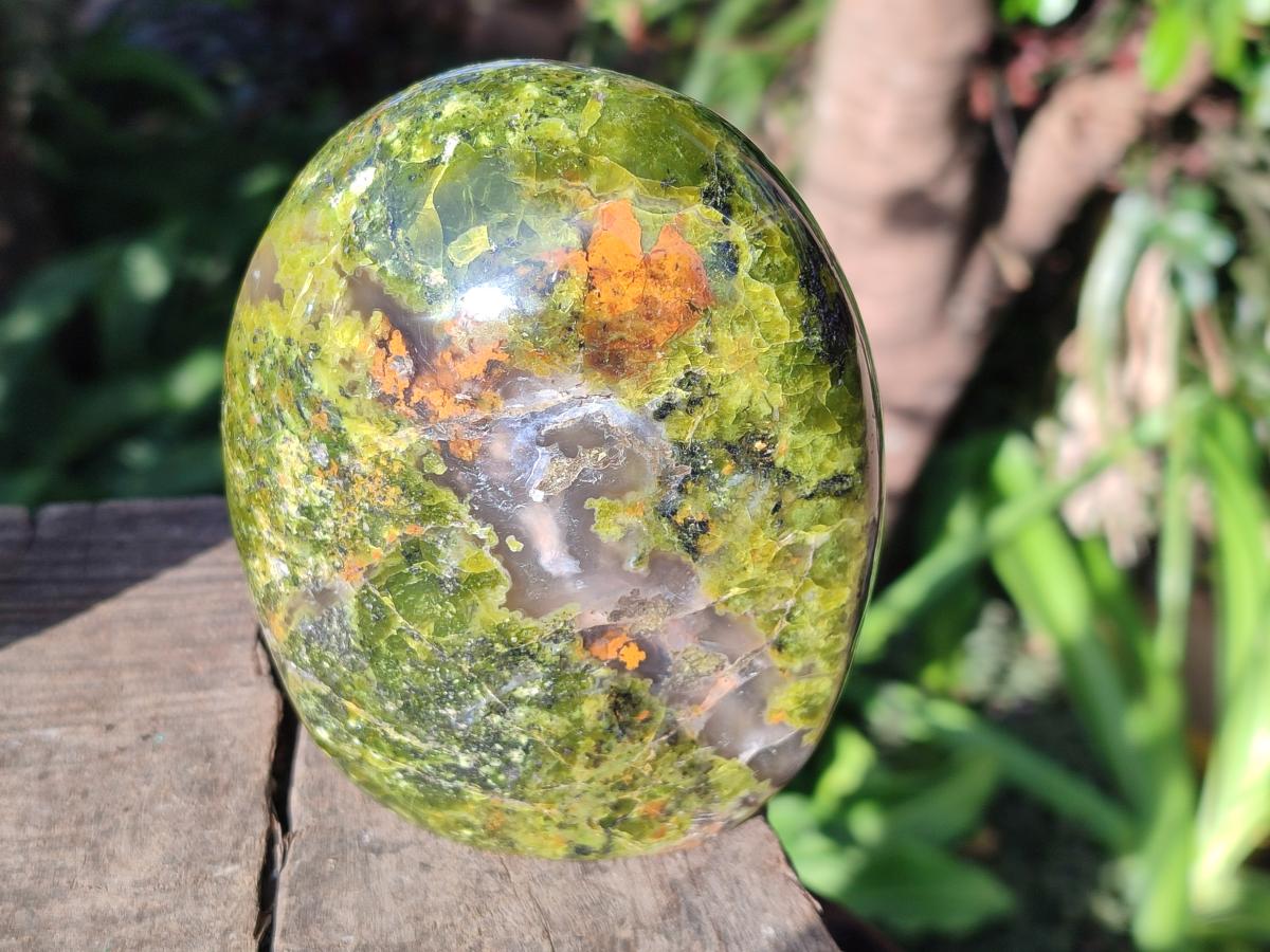 Polished Green Opal Standing Display Pieces x 2 From Betroka, Madagascar - Toprock Gemstones and Minerals 