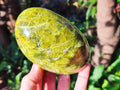 Polished Green Opal Standing Display Pieces x 2 From Betroka, Madagascar - Toprock Gemstones and Minerals 