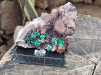 Natural Salrose Cobaltoan Dolomite Specimens with Silky Malachite Crystals x 3 From Kakanda, Congo - Toprock Gemstones and Minerals 