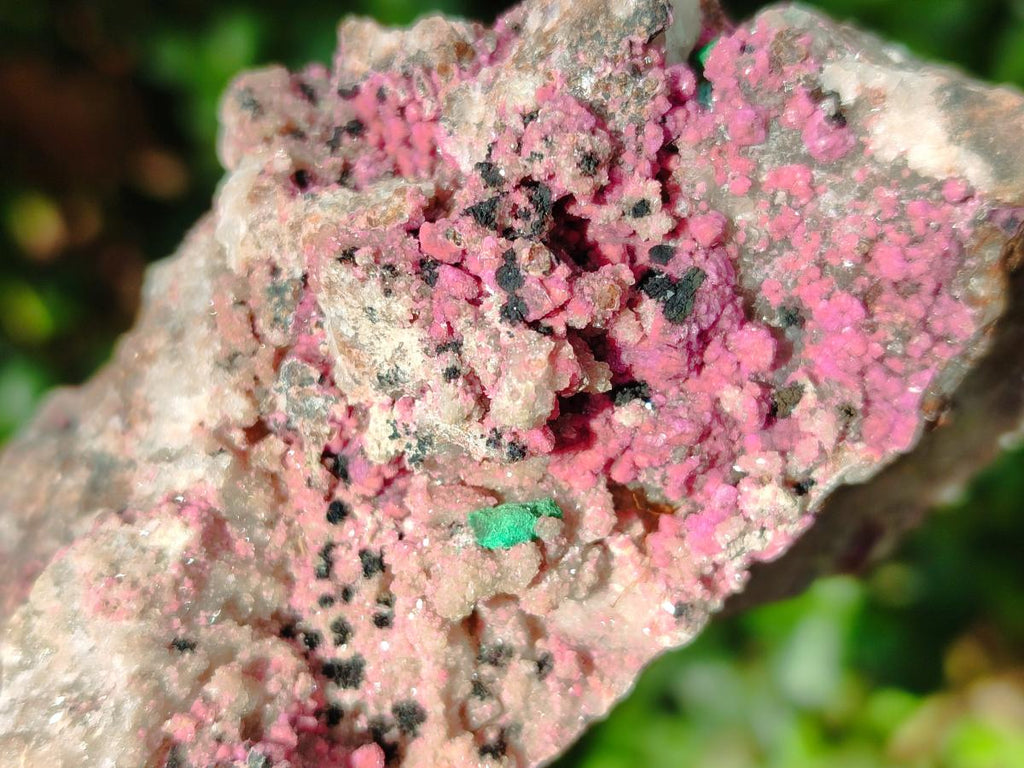 Natural Salrose Cobaltoan Dolomite Specimens with Silky Malachite Crystals x 3 From Kakanda, Congo - Toprock Gemstones and Minerals 
