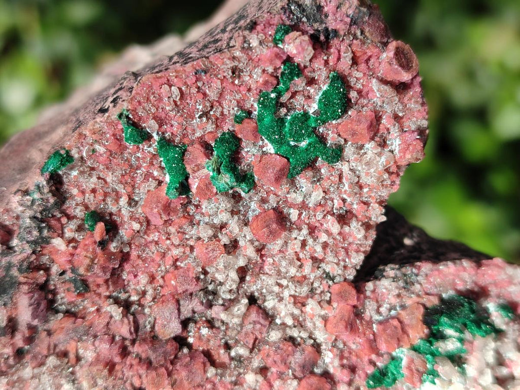 Natural Salrose Cobaltoan Dolomite Specimens with Silky Malachite Crystals x 3 From Kakanda, Congo - Toprock Gemstones and Minerals 