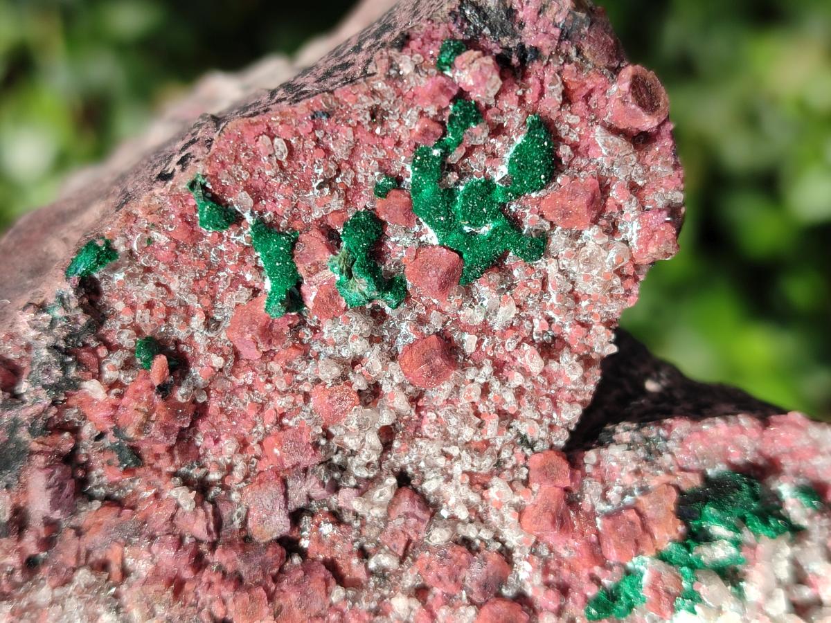 Natural Salrose Cobaltoan Dolomite Specimens with Silky Malachite Crystals x 3 From Kakanda, Congo - Toprock Gemstones and Minerals 