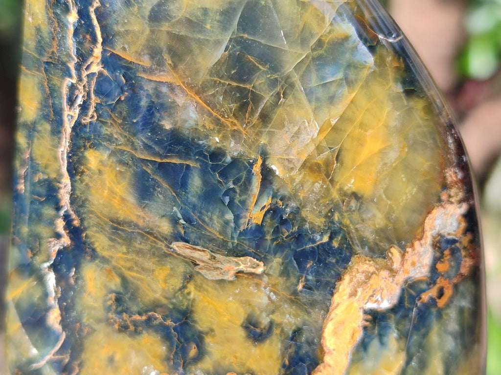 Polished Nellite Tigers Eye Standing Display Pieces x 2 From Prieska, South Africa - Toprock Gemstones and Minerals 