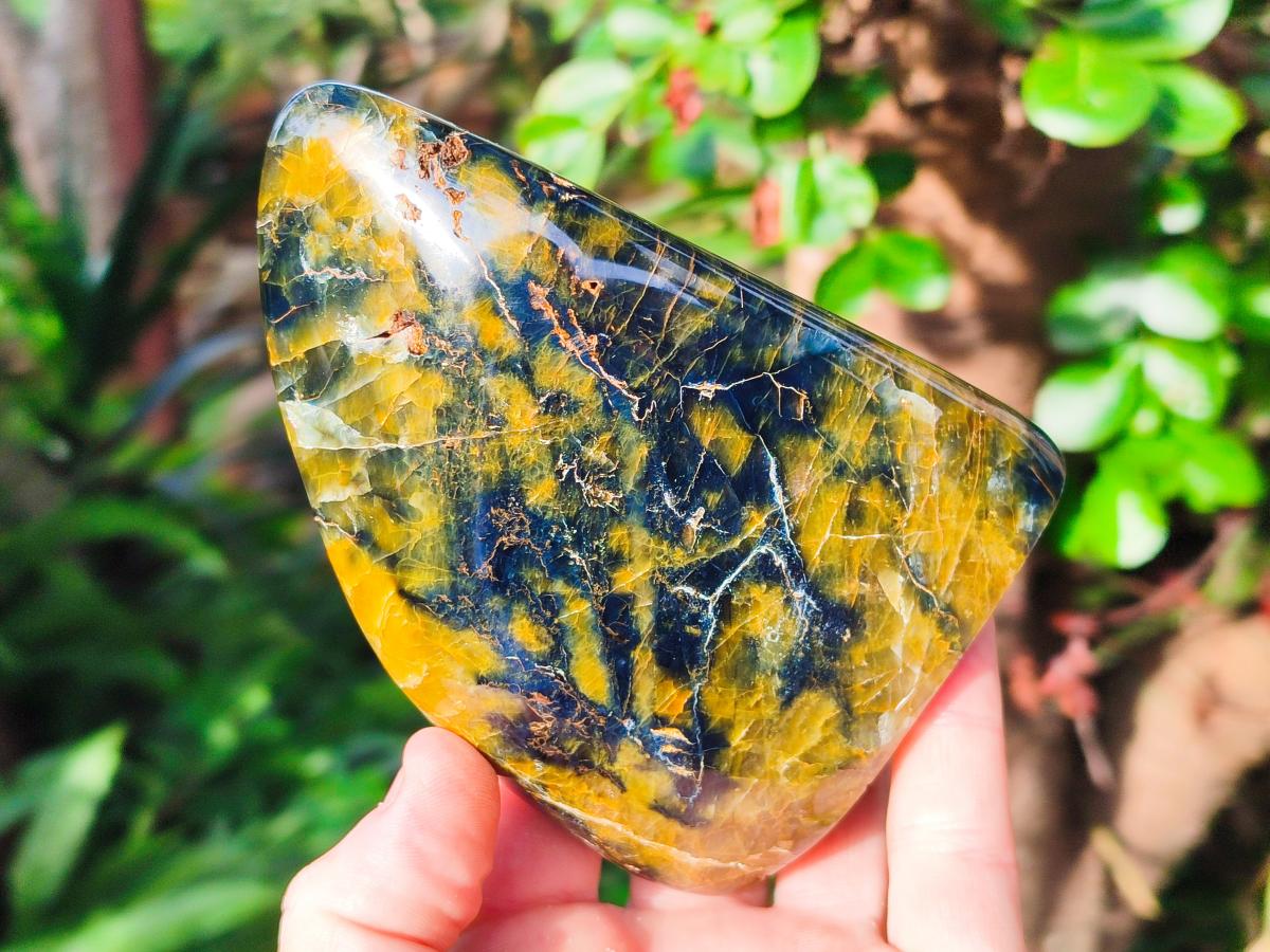 Polished Nellite Tigers Eye Standing Display Pieces x 2 From Prieska, South Africa - Toprock Gemstones and Minerals 