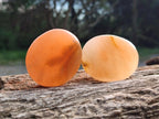 Polished Orange Twist Calcite Galets x 24 From Maevantanana, Madagascar - Toprock Gemstones and Minerals 