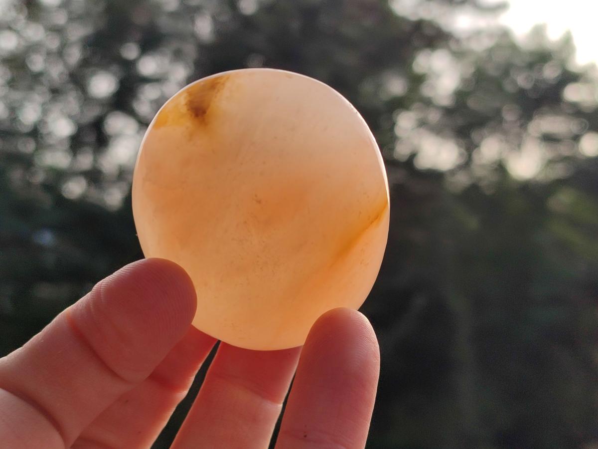 Polished Orange Twist Calcite Galets x 24 From Maevantanana, Madagascar - Toprock Gemstones and Minerals 