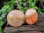 Polished Orange Twist Calcite Galets x 24 From Maevantanana, Madagascar - Toprock Gemstones and Minerals 