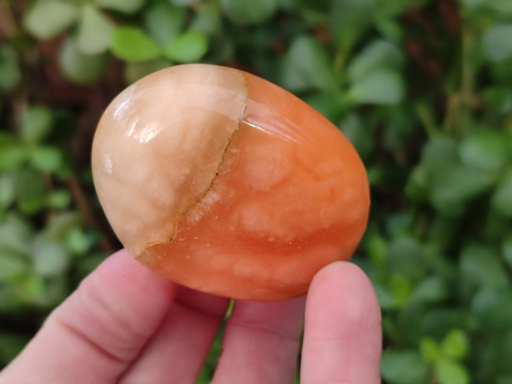 Polished Orange Twist Calcite Galets x 24 From Maevantanana, Madagascar - Toprock Gemstones and Minerals 