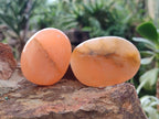 Polished Orange Twist Calcite Galets x 24 From Maevantanana, Madagascar - Toprock Gemstones and Minerals 
