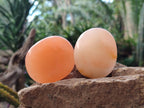 Polished Orange Twist Calcite Galets x 24 From Maevantanana, Madagascar - Toprock Gemstones and Minerals 