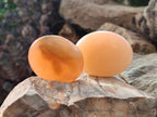 Polished Orange Twist Calcite Galets x 24 From Maevantanana, Madagascar - Toprock Gemstones and Minerals 