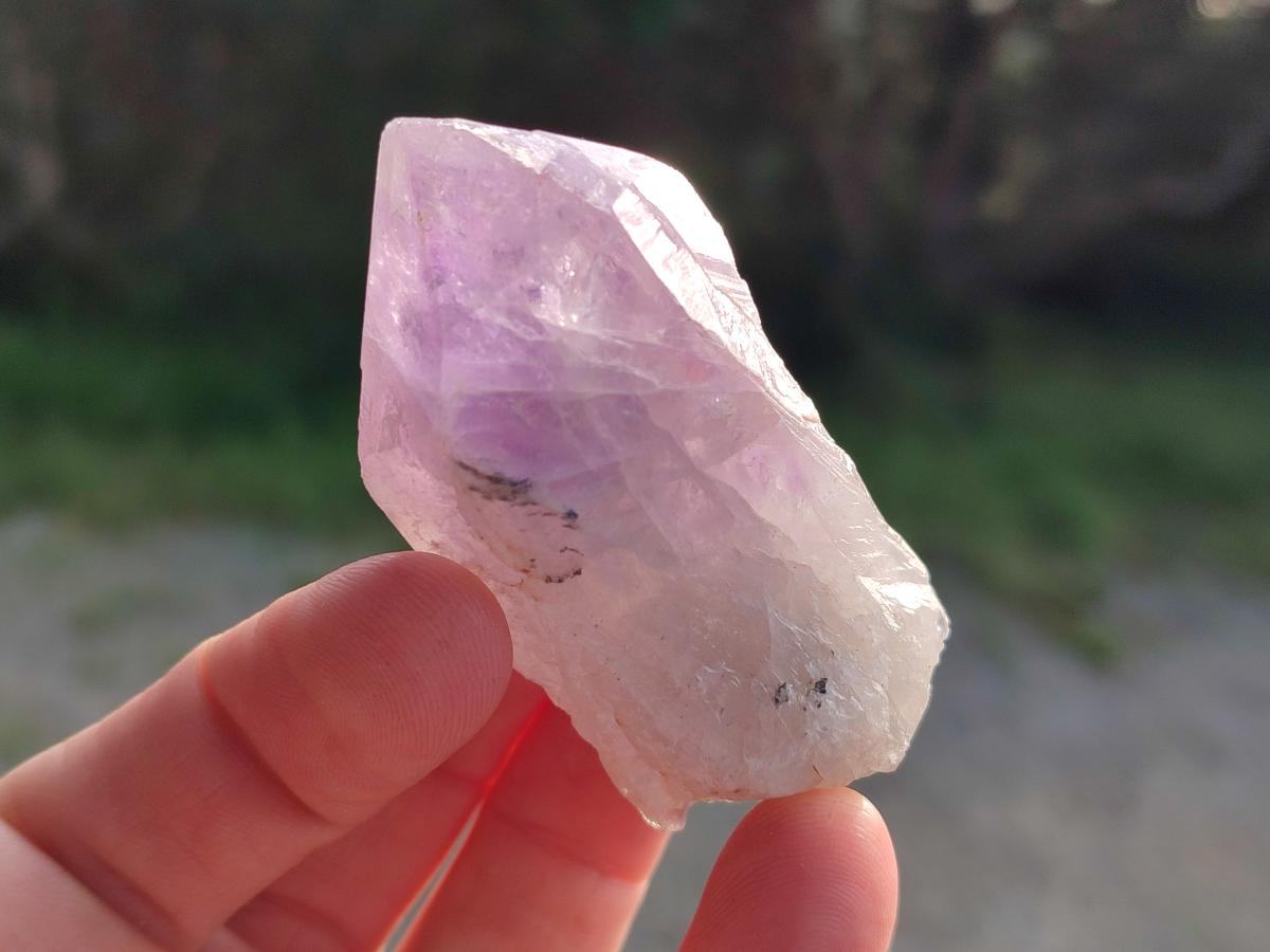 Natural Jacaranda Amethyst Single Crystals x 35 From Mumbwa, Zambia - Toprock Gemstones and Minerals 