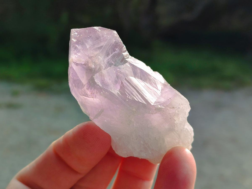 Natural Jacaranda Amethyst Single Crystals x 35 From Mumbwa, Zambia - Toprock Gemstones and Minerals 