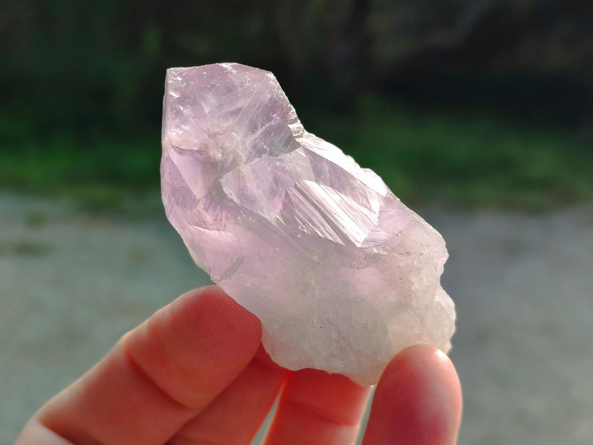 Natural Jacaranda Amethyst Single Crystals x 35 From Mumbwa, Zambia - Toprock Gemstones and Minerals 
