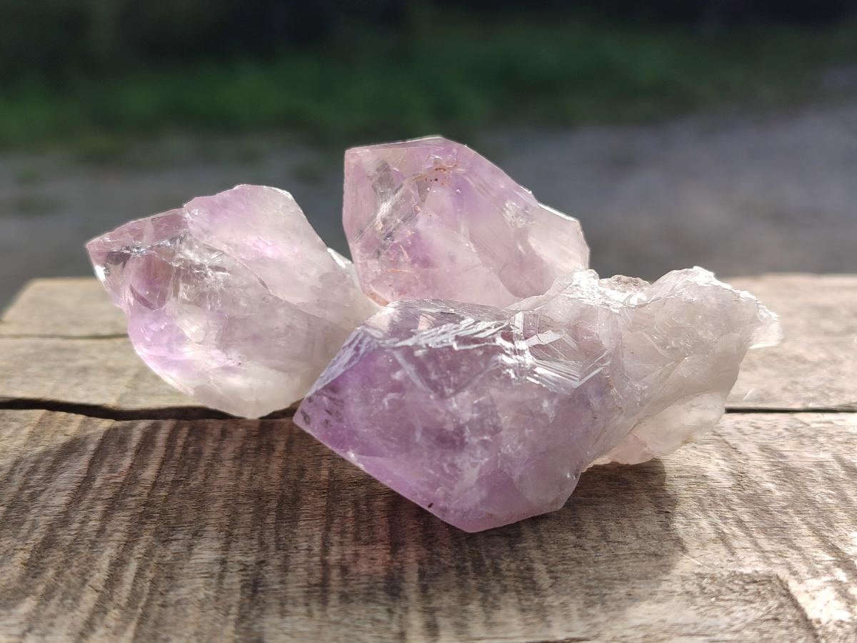 Natural Jacaranda Amethyst Single Crystals x 35 From Mumbwa, Zambia - Toprock Gemstones and Minerals 