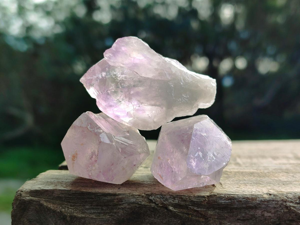 Natural Jacaranda Amethyst Single Crystals x 35 From Mumbwa, Zambia - Toprock Gemstones and Minerals 