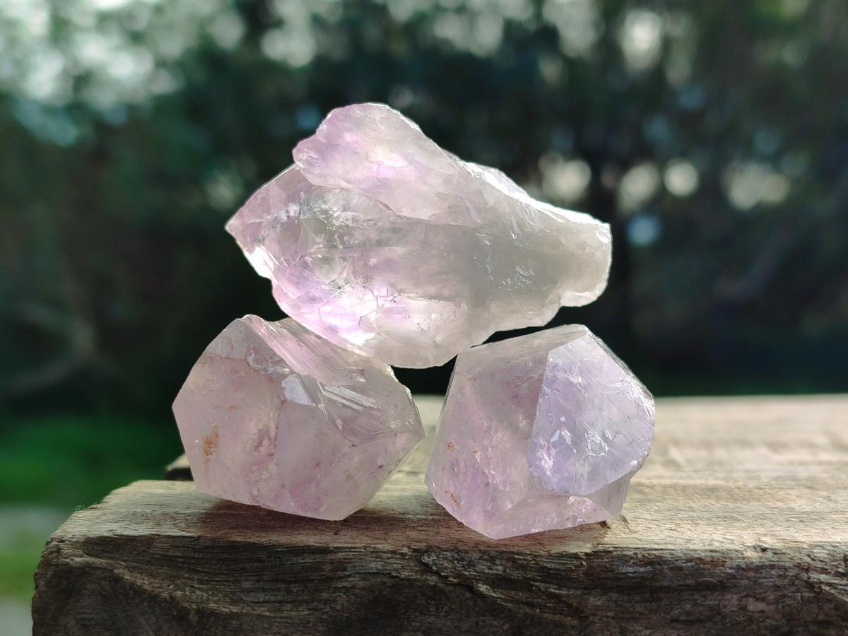 Natural Jacaranda Amethyst Single Crystals x 35 From Mumbwa, Zambia - Toprock Gemstones and Minerals 