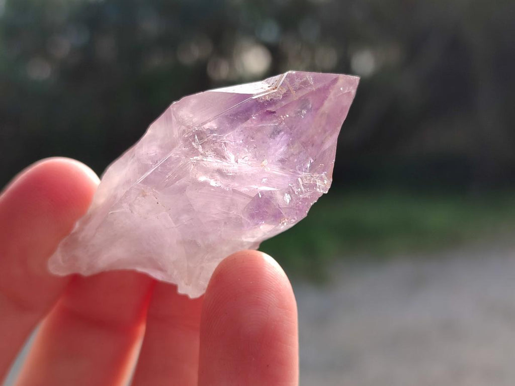 Natural Jacaranda Amethyst Single Crystals x 35 From Mumbwa, Zambia - Toprock Gemstones and Minerals 