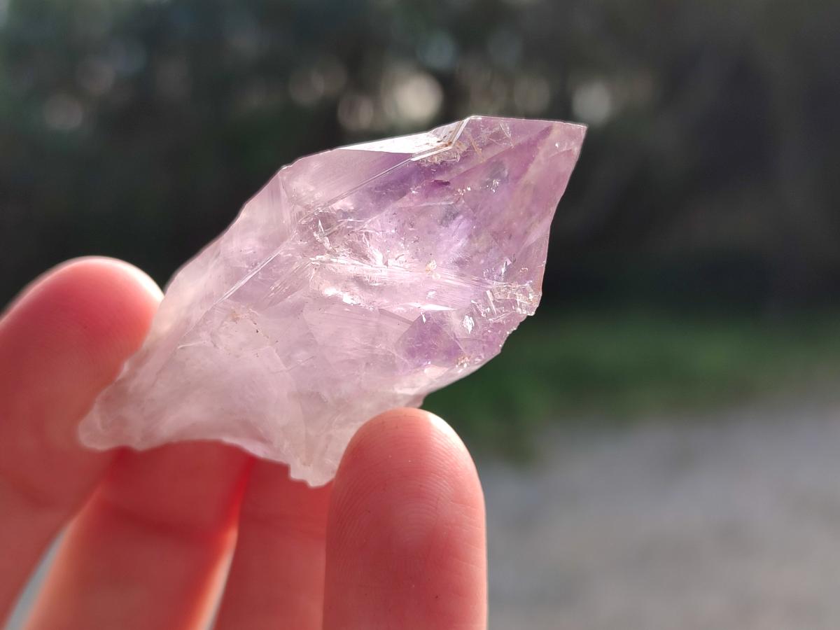Natural Jacaranda Amethyst Single Crystals x 35 From Mumbwa, Zambia - Toprock Gemstones and Minerals 