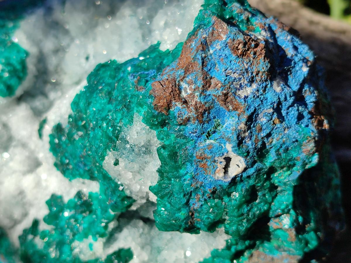 Natural Large Dioptase on Dolomite Specimen x 1 From Kimpese, Congo - Toprock Gemstones and Minerals 