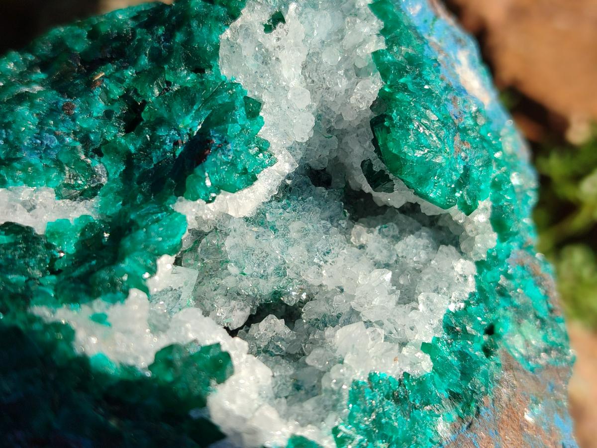 Natural Large Dioptase on Dolomite Specimen x 1 From Kimpese, Congo - Toprock Gemstones and Minerals 