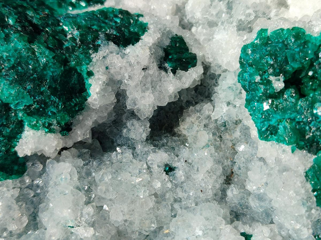Natural Large Dioptase on Dolomite Specimen x 1 From Kimpese, Congo - Toprock Gemstones and Minerals 