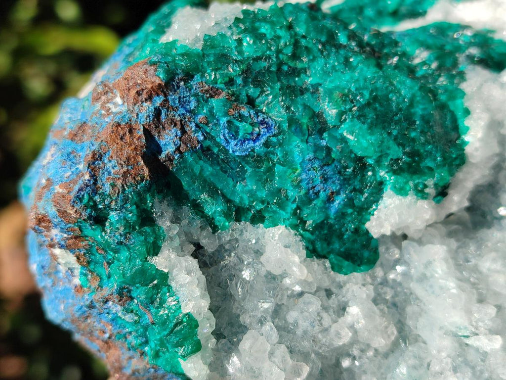 Natural Large Dioptase on Dolomite Specimen x 1 From Kimpese, Congo - Toprock Gemstones and Minerals 