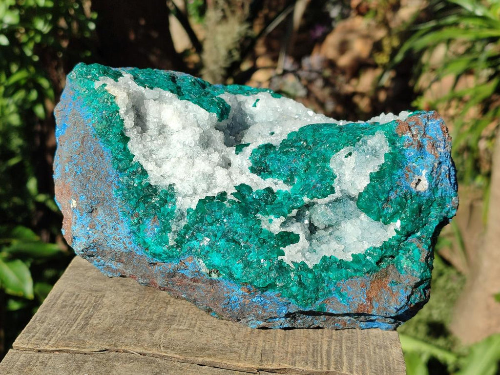 Natural Large Dioptase on Dolomite Specimen x 1 From Kimpese, Congo - Toprock Gemstones and Minerals 