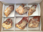 Natural Red Hematoid Quartz Crystals and Clusters x 6 From Karoi, Zimbabwe - Toprock Gemstones and Minerals 