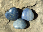 Polished Lazulite Hearts x 35 From Madagascar - Toprock Gemstones and Minerals 