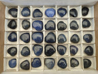 Polished Lazulite Hearts x 35 From Madagascar - Toprock Gemstones and Minerals 