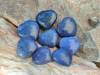 Polished Lazulite Hearts x 35 From Madagascar - Toprock Gemstones and Minerals 