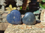 Polished Lazulite Hearts x 35 From Madagascar - Toprock Gemstones and Minerals 