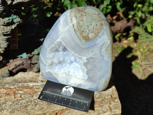 Polished Large Blue Lace Agate Standing Display Pieces x 1 From Nsanje, Malawi - Toprock Gemstones and Minerals 