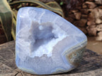 Polished Large Blue Lace Agate Standing Display Pieces x 1 From Nsanje, Malawi - Toprock Gemstones and Minerals 