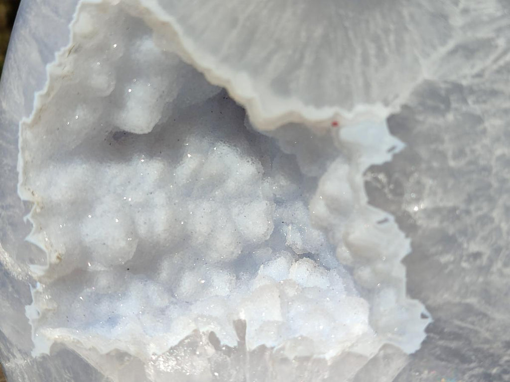 Polished Large Blue Lace Agate Standing Display Pieces x 1 From Nsanje, Malawi - Toprock Gemstones and Minerals 