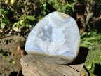 Polished Large Blue Lace Agate Standing Display Pieces x 1 From Nsanje, Malawi - Toprock Gemstones and Minerals 