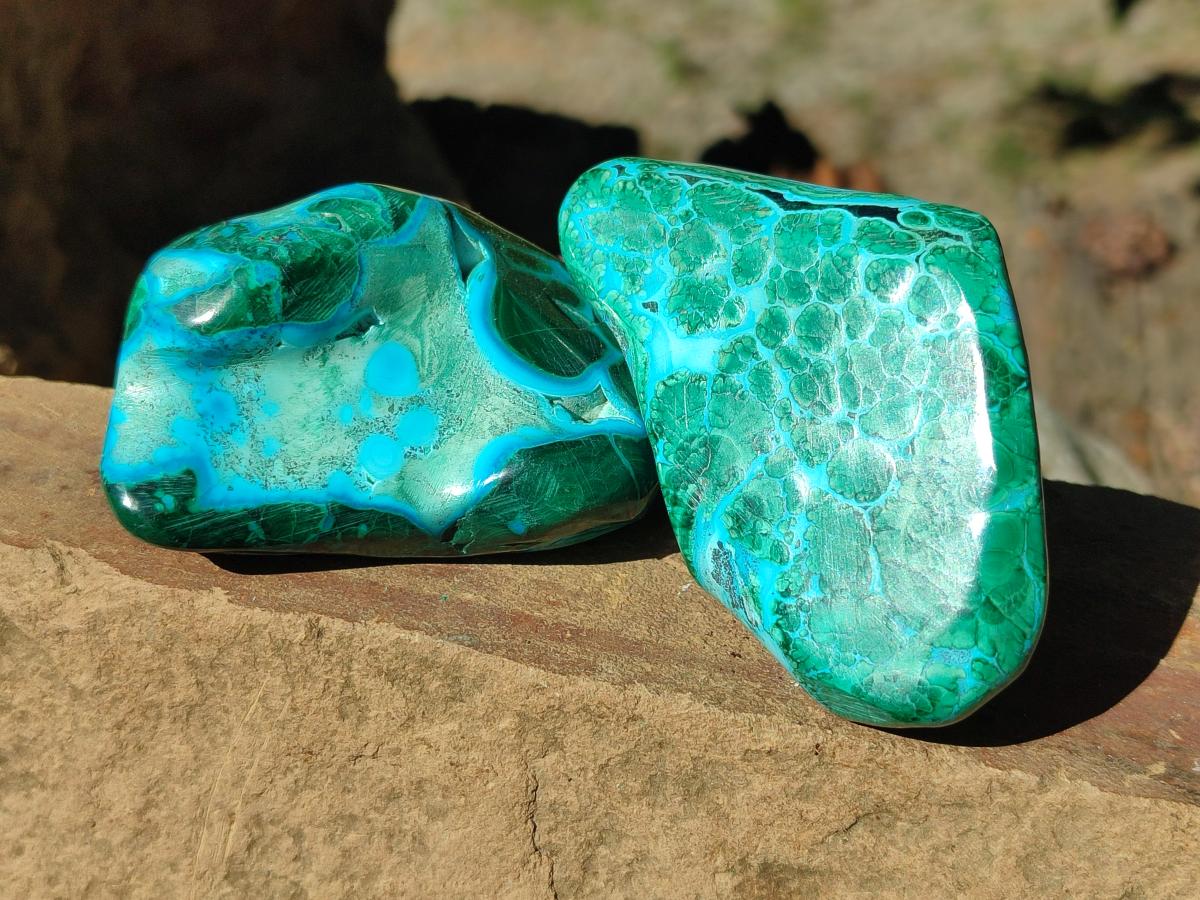 Polished Malacolla Free Forms x 12 From Kulukuluku, Congo - Toprock Gemstones and Minerals 