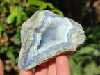 Natural Blue Lace Agate Geode Specimens x 12 From Nsanje, Malawi - Toprock Gemstones and Minerals 