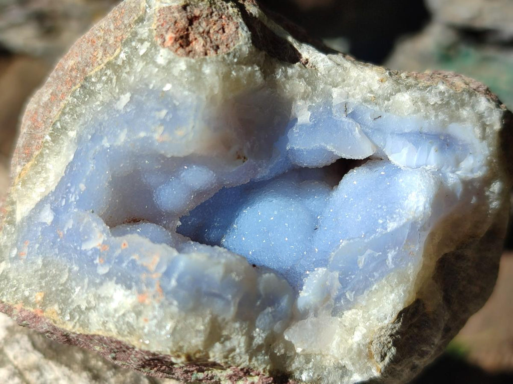 Natural Blue Lace Agate Geode Specimens x 12 From Nsanje, Malawi - Toprock Gemstones and Minerals 