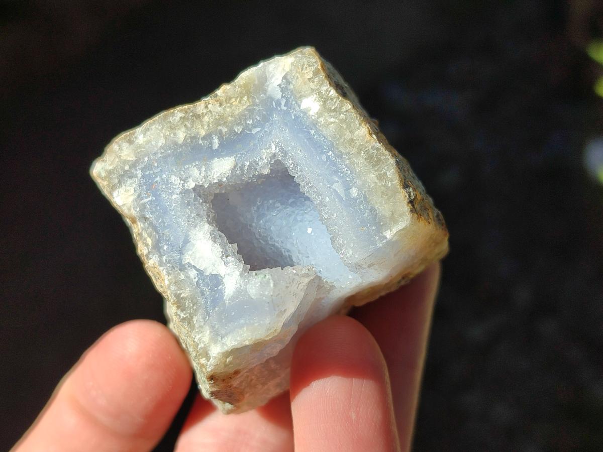 Natural Blue Lace Agate Geode Specimens x 12 From Nsanje, Malawi - Toprock Gemstones and Minerals 