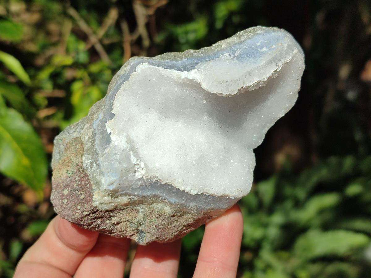 Natural Blue Lace Agate Geode Specimens x 12 From Nsanje, Malawi - Toprock Gemstones and Minerals 