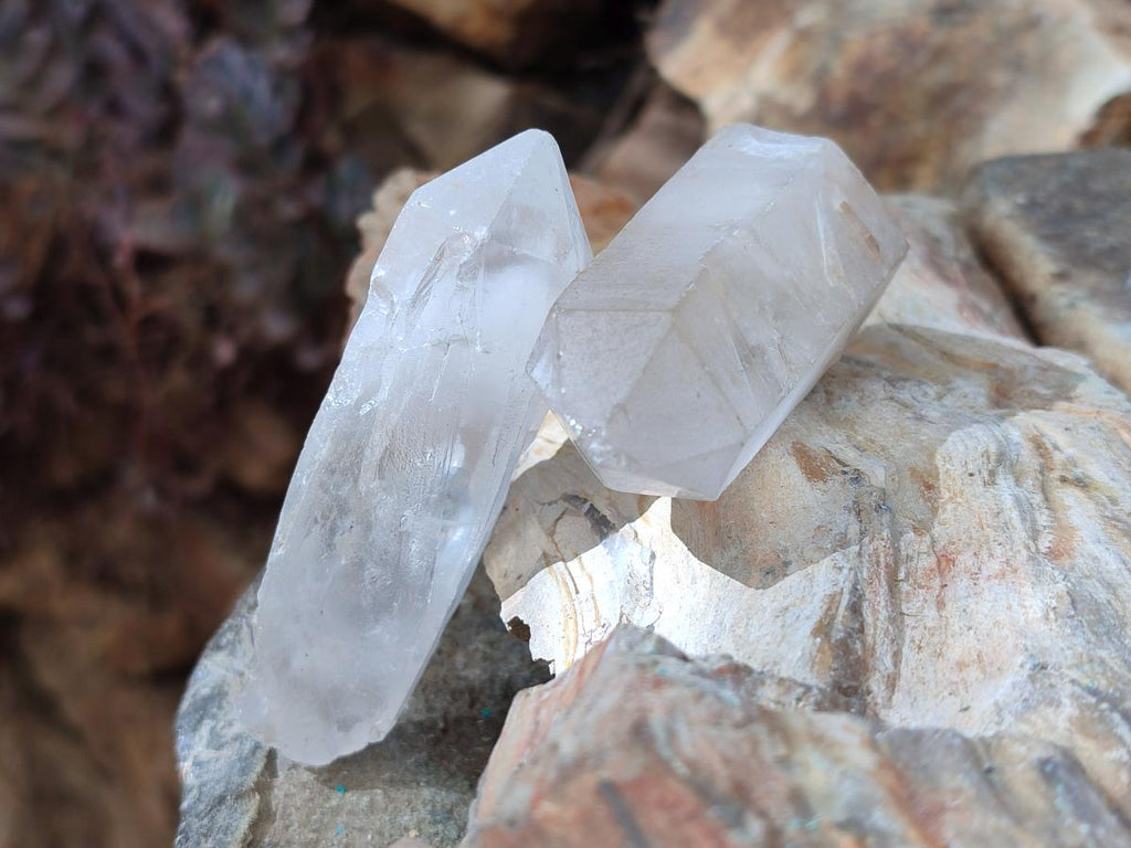 Natural Clear Quartz Single Crystals x 39 From Madagascar - Toprock Gemstones and Minerals 