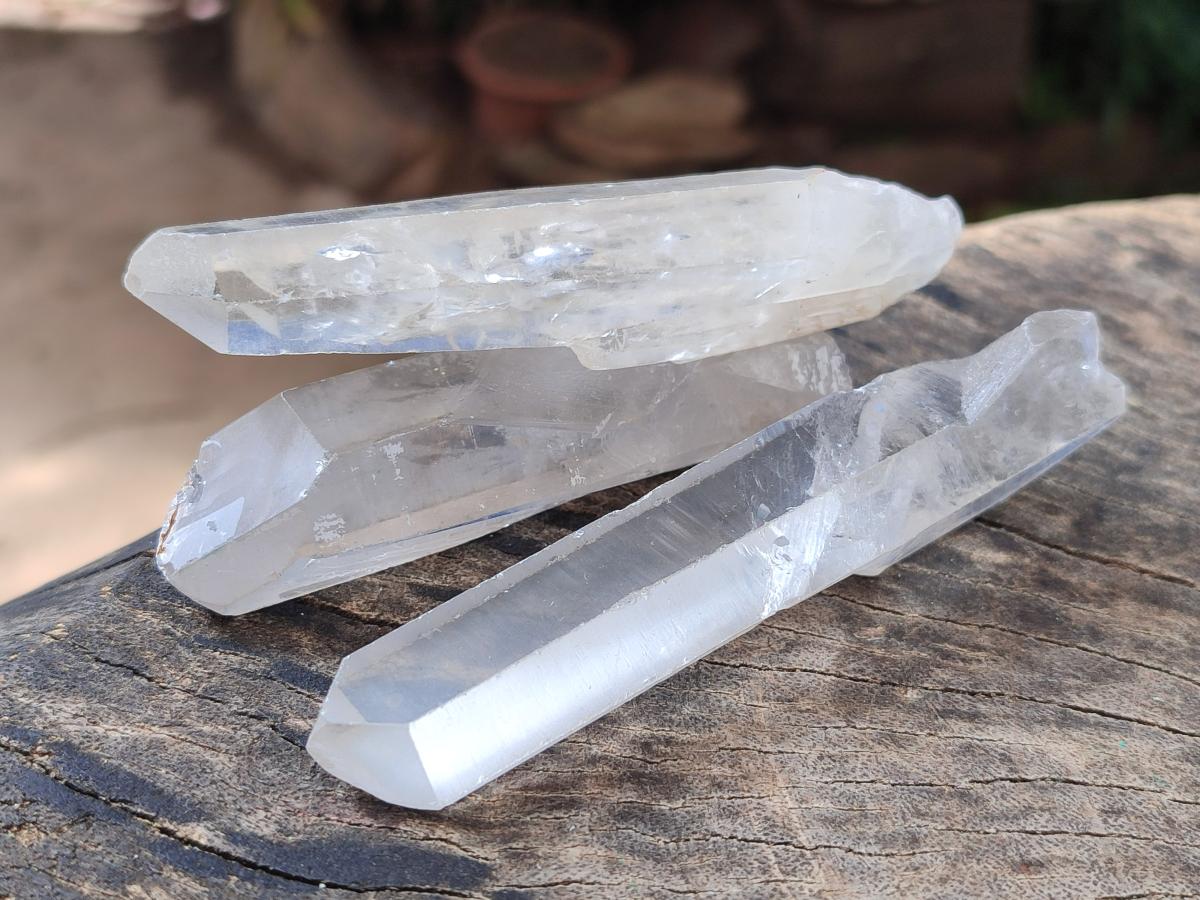 Natural Clear Quartz Single Crystals x 39 From Madagascar - Toprock Gemstones and Minerals 